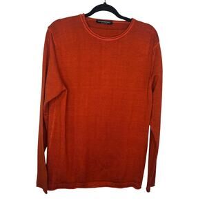 Gionfriddo Merino Wool Sweater Men's Size Large Burnt Orange Quality Italy